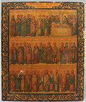 Антикварная минейная икона на март (минея), дерево, Россия, кон. 19, нач. 20 вв.