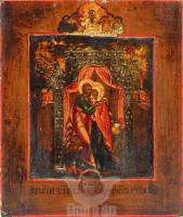 Старинная деревянная именная икона «Иоаким и Анна», Россия, с. Гуслицы, сер. 19 в.