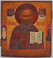 Старинная икона Николая Угодника (Чудотворца), дерево, Россия, 19 в.