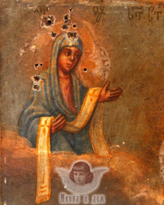 Антикварная старорусская икона «Никола Чудотворец Зарайский» (Святой Николай Чудотворец), Россия, Москва, н. 19 в.