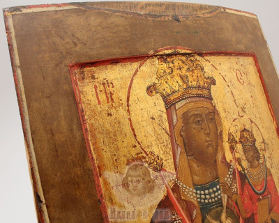 Деревянная икона Божией Матери «Нерушимая стена», Россия, Поволжье, 19 в.