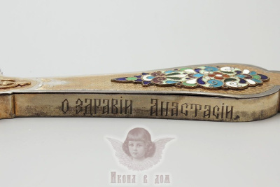 Старинный серебряный крест-распятие напрестольный, Россия, н. 20 в.