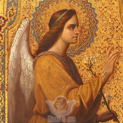 Храмовая русская икона «Архангел Гавриил», Россия, посл. четв. 19 в.