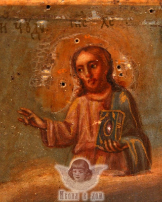 Антикварная старорусская икона «Никола Чудотворец Зарайский» (Святой Николай Чудотворец), Россия, Москва, н. 19 в.