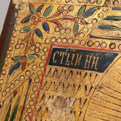 Старинная деревянная икона «Святой Николай чудотворец», Россия, Холуй, нач. 20 в.