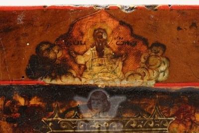 Старинная деревянная именная икона «Иоаким и Анна», Россия, с. Гуслицы, сер. 19 в.