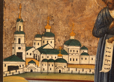 Старинная деревянная икона «Святой Симеон Верхотурский», Россия, Урал, кон. 19 в.
