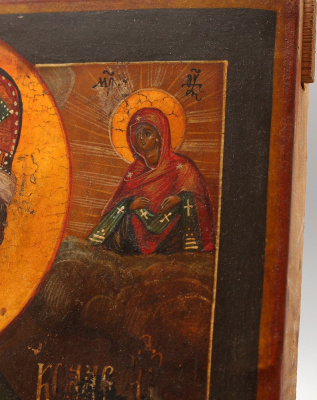 Старинная икона Николая Чудотворца, Россия, Поволжье, 1-я пол. 19 в.