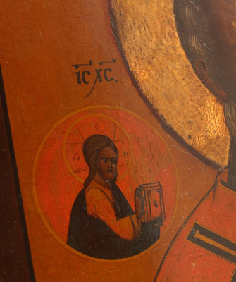 Старинная деревянная икона «Николай Чудотворец», Россия, пос. Холуй, 2-я пол. 19 в.