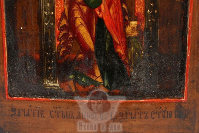 Старинная деревянная именная икона «Иоаким и Анна», Россия, с. Гуслицы, сер. 19 в.