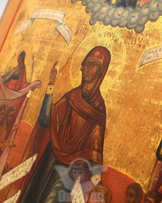 Старинная деревянная икона Божией Матери «Всех скорбящих радость», Россия, Ярославль, кон. 19 в.