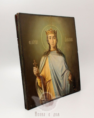 Старинная именная икона «Святая Царица Александра», Россия, Санкт-Петербург, 2-я пол. 19 в.