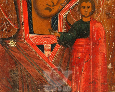 Старинная деревянная икона «Божия Матерь Казанская», Россия, Поволжье