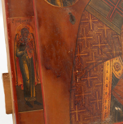 Старинная деревянная икона «Николай Чудотворец», Гуслицы (Егорьевск), 2-я пол. 19 в.