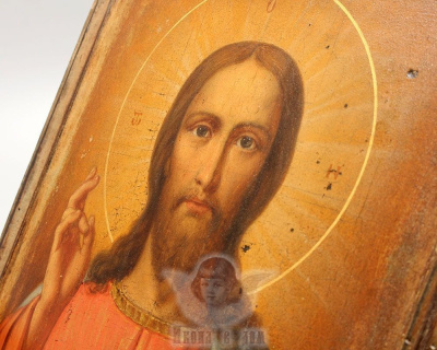 Старинная деревянная икона «Господь Вседержитель», Россия
