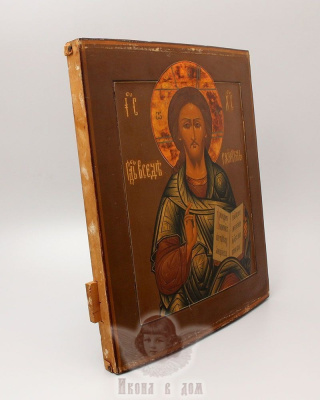 Древняя икона «Спас Вседержитель», Россия, Гуслицы, кон. 19 в.
