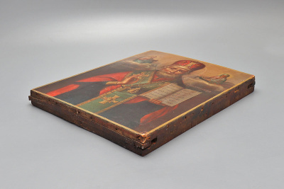 Антикварная икона «Святитель Николай Чудотворец», дерево, Россия, 19 в.