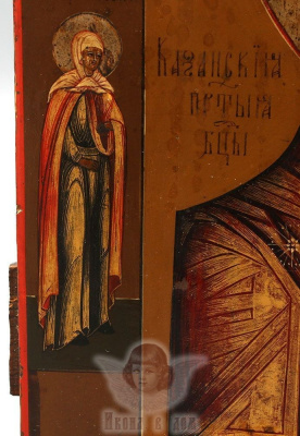 Редкая старинная живописная икона Божией Матери «Казанская», Гуслицы, 19 век
