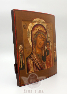 Редкая старинная живописная икона Божией Матери «Казанская», Гуслицы, 19 век