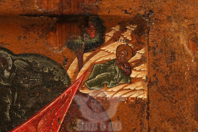 Древнерусская живописная икона Божией Матери «Неопалимая Купина», Поволжье, первая половина 19 века
